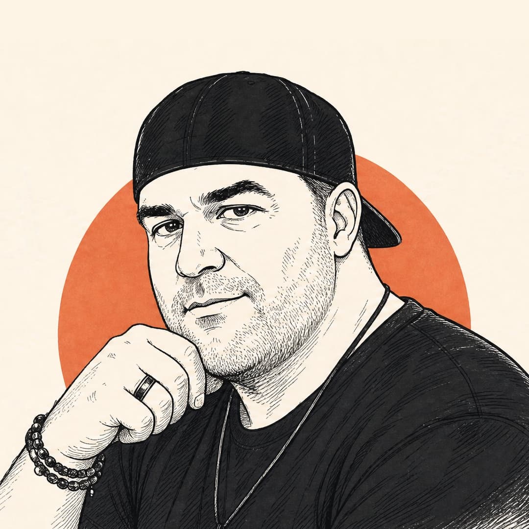 Ink portrait of Ian, the Claude Community Ambassador for Thailand